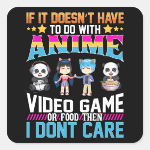 Anime Video Gaming Food Japans voor gamemanga Vierkante Sticker