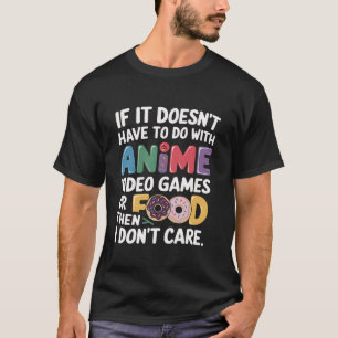 Anime Videogames Food Lover Gift Grappig Otaku Mer T-shirt