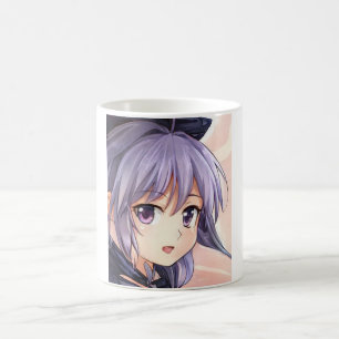 Anime violet meisje met paarse ogen koffiemok