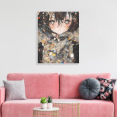 Anime Vrouw Collage Canvas Afdruk (Insitu (Woonkamer))