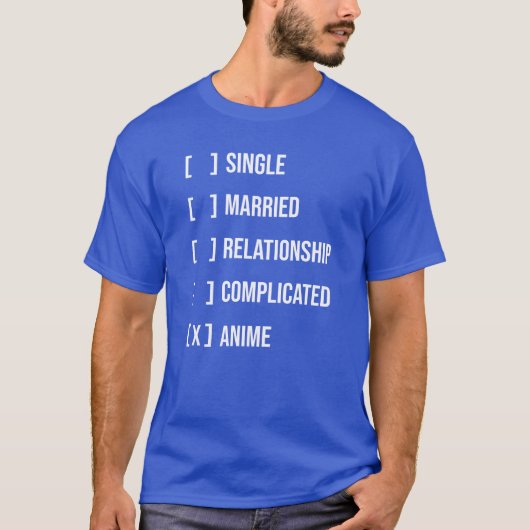 Anime vs Relatie - Funny Otaku T-shirt (Voorkant)