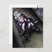 Anime Warrior Girl Briefkaart (Voorkant / Achterkant)