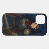 Anime Warrior Girl – Epic Fantasy Phone Case iPhone Hoesje (Achterkant horizontaal)
