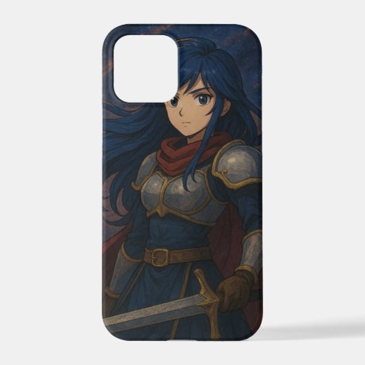 Anime Warrior Girl – Epic Fantasy Phone Case iPhone Hoesje (Achterkant)