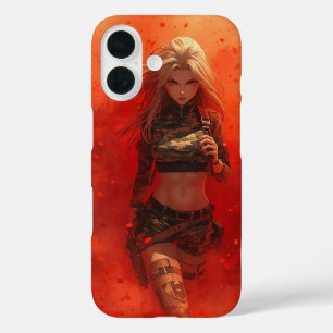 Anime Warrior Girl iPhone 16 Coque Epic Otaku