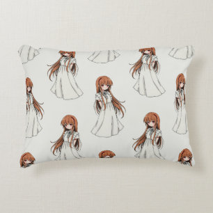 Anime Web Girl Manga Pattern Design Accent Kussen