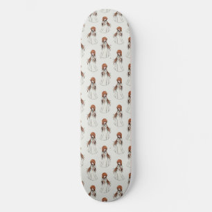 Anime Web Girl Manga Pattern Design Skateboard