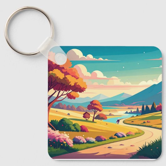 Anime wereld sleutelhanger (Voorkant)