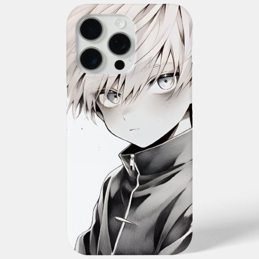 Anime White Hair Character iPhone 15 Pro Max Case  (Achterkant)