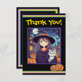 Anime Witch Bedankkaart (Voorkant / Achterkant)