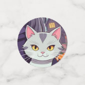 Anime Witch & Cat Confetti (Kleine voorkant)