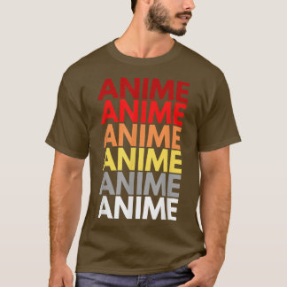 Anime Word-woorden op voorkleurig ontwerp van Word T-shirt