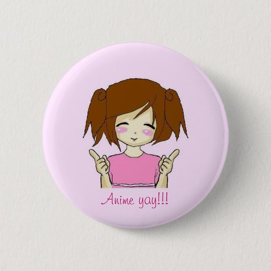 Anime Yay!! knoop Ronde Button 5,7 Cm (Voorkant)