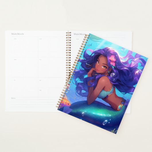 Anime Zeemeermin Meisje Fantasy Kunst Planner (Display)