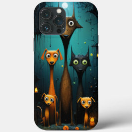 Animehondenfamilie Kunst Cute Cartoon Puppy iPhone 13 Pro Max Hoesje