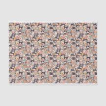 Animekatten die het patroon herhalen