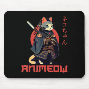 ANIMEOW Fun Cute Samurai Kawaii Cat Ninja Costume Muismat