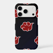 Animepatroon met rode wolken