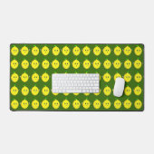 Animes de citron mignons sur tapis de bureau vert (Clavier et souris)