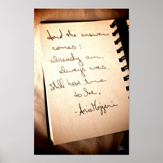 Anis Mojgani Quote [Art Print] Poster (Voorkant)