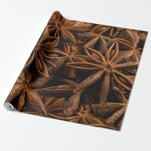 Anise Stars Pattern Cadeaupapier (Uitgerold)