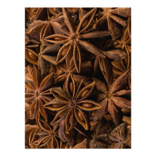Anise Stars Pattern Foto Afdruk