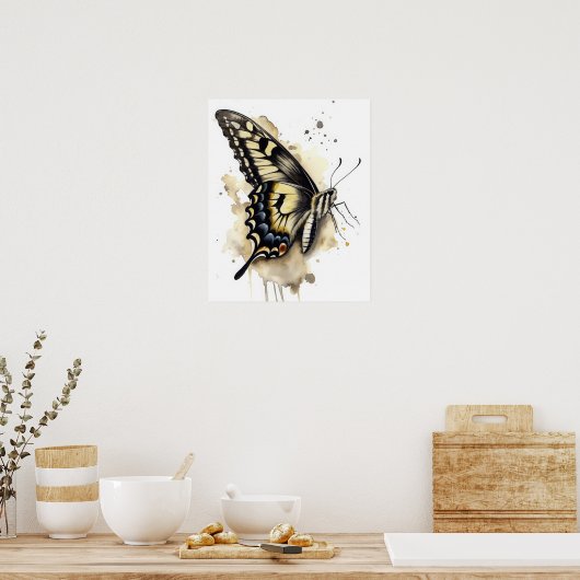 Anise Swallowtail Papillon Art Imprimer Poster (Cuisine)