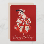 Anisette Red Holiday Flat Card Feestdagenkaart (Voorkant / Achterkant)