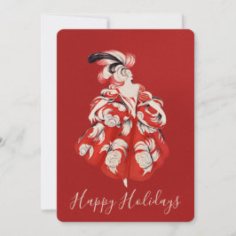 Anisette Red Holiday Flat Card Feestdagenkaart