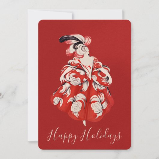 Anisette Red Holiday Flat Card Feestdagenkaart (Voorkant)