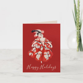 Anisette Red Holiday Folded Card Feestdagen Kaart