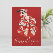 Anisette Red New Year Feestdagenkaart (Staand voorkant)