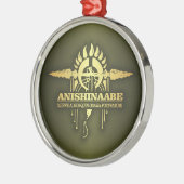 Anishinaabe 2o metalen ornament (Links)