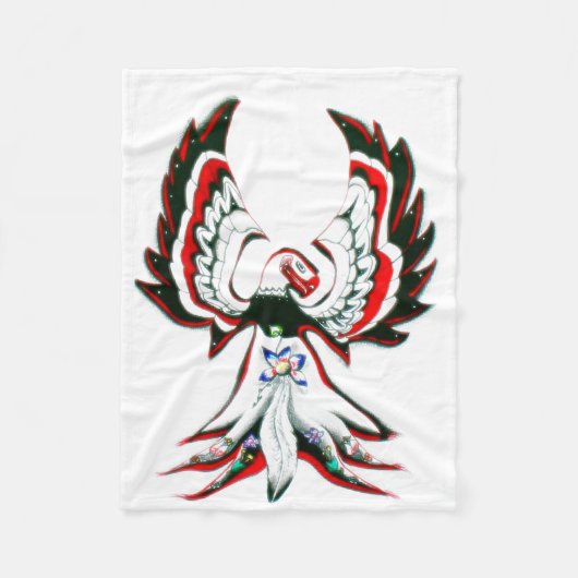 Anishinaabe Thunderbird Warm Cozy Fleece Blanket (Voorkant)
