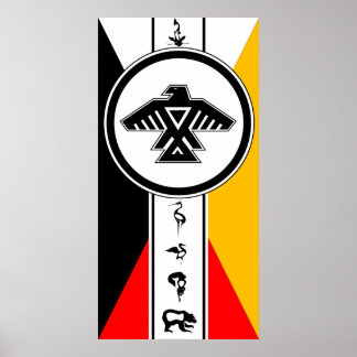 Anishinabek Dodem & 4 Richtingen Poster