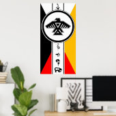 Anishinabek Dodem & 4 Richtingen Poster (Thuiskantoor)