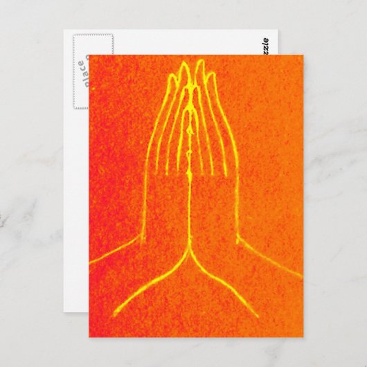 Anjali/Namaskara Mudra Briefkaart (Voorkant / Achterkant)