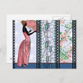 Anjanette in Peach & Blue - Briefkaarten (Voorkant / Achterkant)