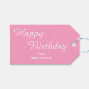 Anjer Bloem Roze Verjaardagscadeau Labels Cadeaulabel