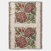 Anjer Bloem Tegel Antiek Rustieke Kunst Deken (Voorkant Verticaal)