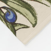 Anjer Bloem Tegel Antiek Rustieke Kunst Fleece Deken (Hoek)