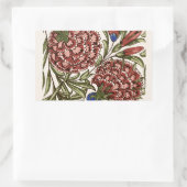 Anjer Bloem Tegel Antiek Rustieke Kunst Rechthoekige Sticker (Tas)