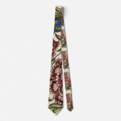 Anjer Bloem Tegel Antiek Rustieke Kunst Stropdas (Voorkant)