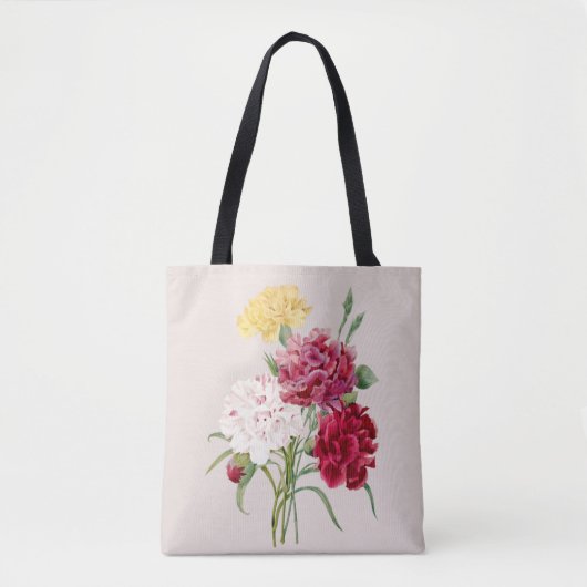 anjer bloemen print draagtas (Voorkant)