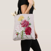 anjer bloemen print draagtas (Dichtbij)