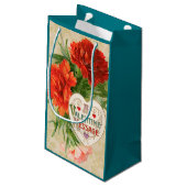 Anjer Bloemen,  Valentijnsdag Bericht Klein Cadeauzakje (Achterkant Gekanteld)