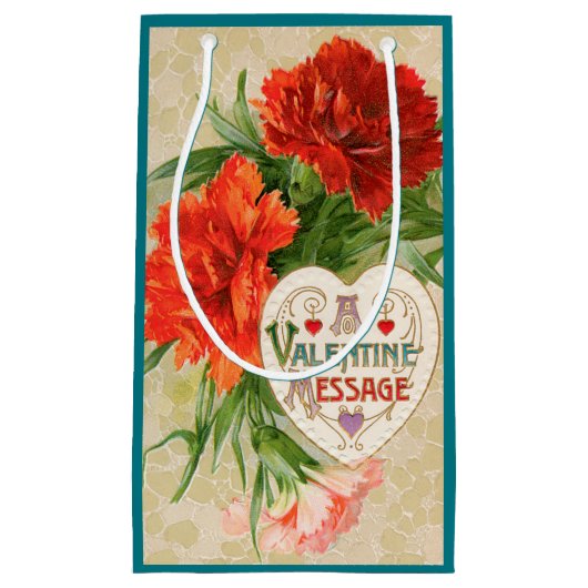 Anjer Bloemen,  Valentijnsdag Bericht Klein Cadeauzakje (Voorkant)