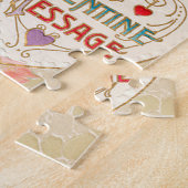 Anjer Bloemen,  Valentijnsdag Bericht Legpuzzel (Zijkant)