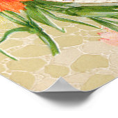 Anjer Bloemen,  Valentijnsdag Bericht Poster (Hoek)