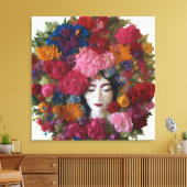 Anjer Bloemen Van Winter Grace: Het Canvas Van Jan (Insitu (Woonkamer))